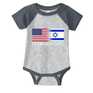 I Stand With Israel Usa Israeli Flag Jewish Infant Baby Jersey Bodysuit