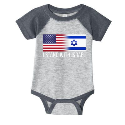 I Stand With Israel Usa Israeli Flag Jewish Infant Baby Jersey Bodysuit