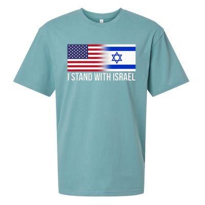 I Stand With Israel Usa Israeli Flag Jewish Sueded Cloud Jersey T-Shirt