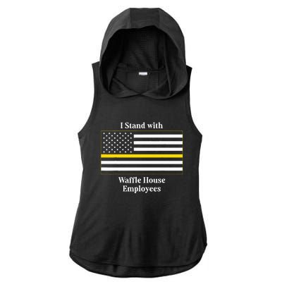 I Stand With W.A.F.F.L.E H.O.U.S.E Employees Funny America Flag Ladies PosiCharge Tri-Blend Wicking Draft Hoodie Tank