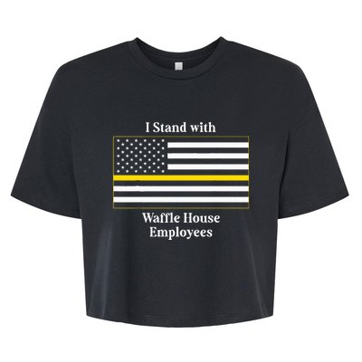 I Stand With W.A.F.F.L.E H.O.U.S.E Employees Funny America Flag Bella+Canvas Jersey Crop Tee