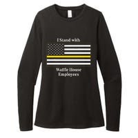 I Stand With W.A.F.F.L.E H.O.U.S.E Employees Funny America Flag Womens CVC Long Sleeve Shirt