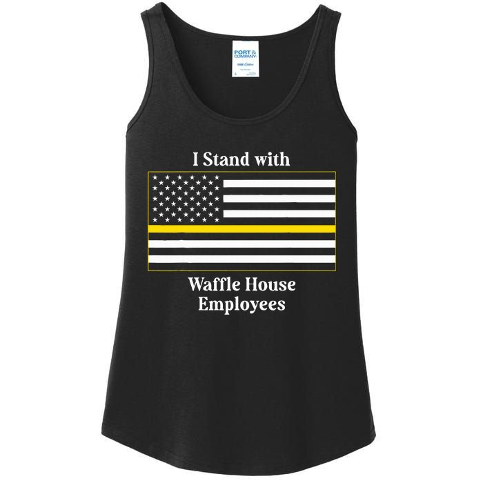 I Stand With W.A.F.F.L.E H.O.U.S.E Employees Funny America Flag Ladies Essential Tank