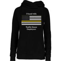 I Stand With W.A.F.F.L.E H.O.U.S.E Employees Funny America Flag Womens Funnel Neck Pullover Hood