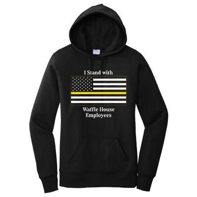 I Stand With W.A.F.F.L.E H.O.U.S.E Employees Funny America Flag Women's Pullover Hoodie