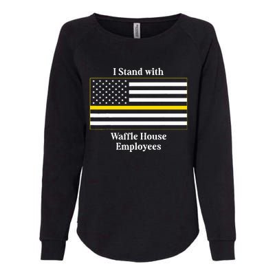 I Stand With W.A.F.F.L.E H.O.U.S.E Employees Funny America Flag Womens California Wash Sweatshirt