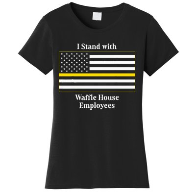 I Stand With W.A.F.F.L.E H.O.U.S.E Employees Funny America Flag Women's T-Shirt