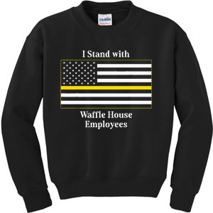 I Stand With W.A.F.F.L.E H.O.U.S.E Employees Funny America Flag Kids Sweatshirt