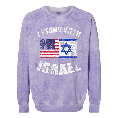 I Stand With Israel Colorblast Crewneck Sweatshirt