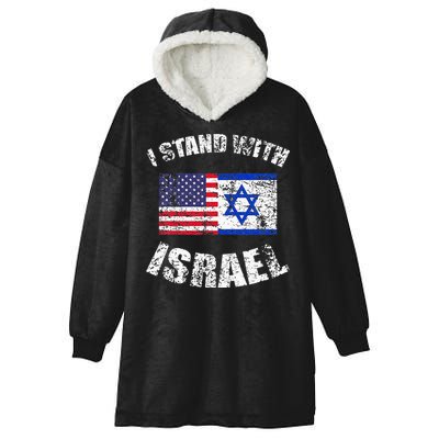I Stand With Israel Hooded Wearable Blanket