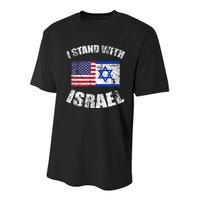 I Stand With Israel Youth Performance Sprint T-Shirt