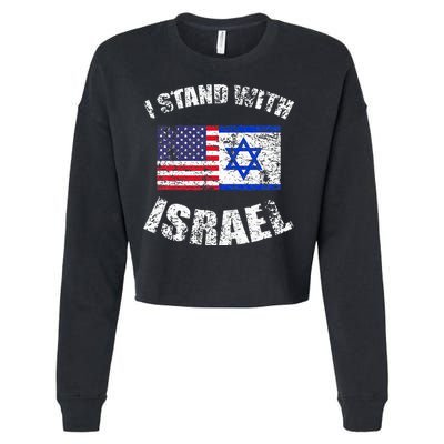 I Stand With Israel Cropped Pullover Crew