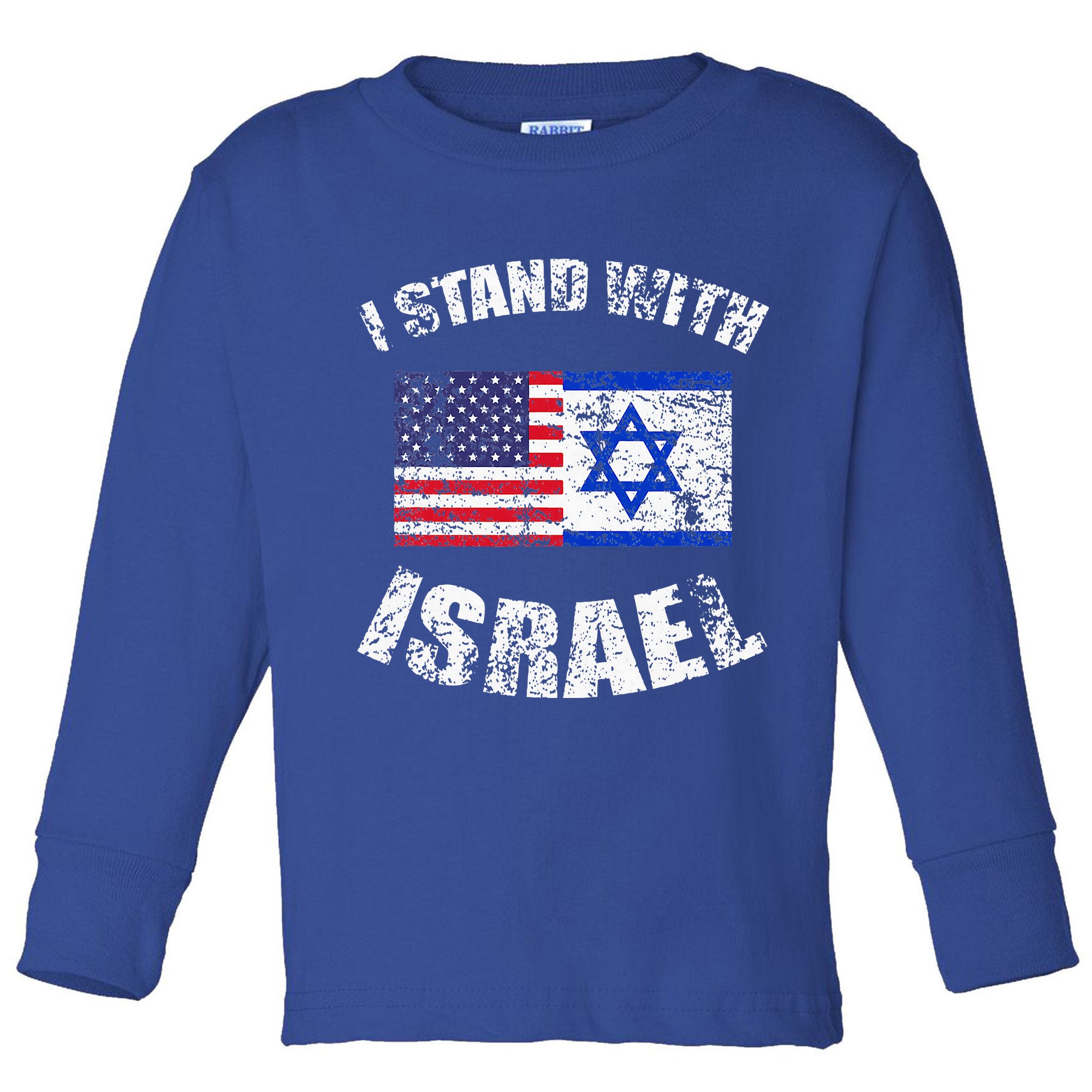 I Stand With Israel Toddler Long Sleeve Shirt