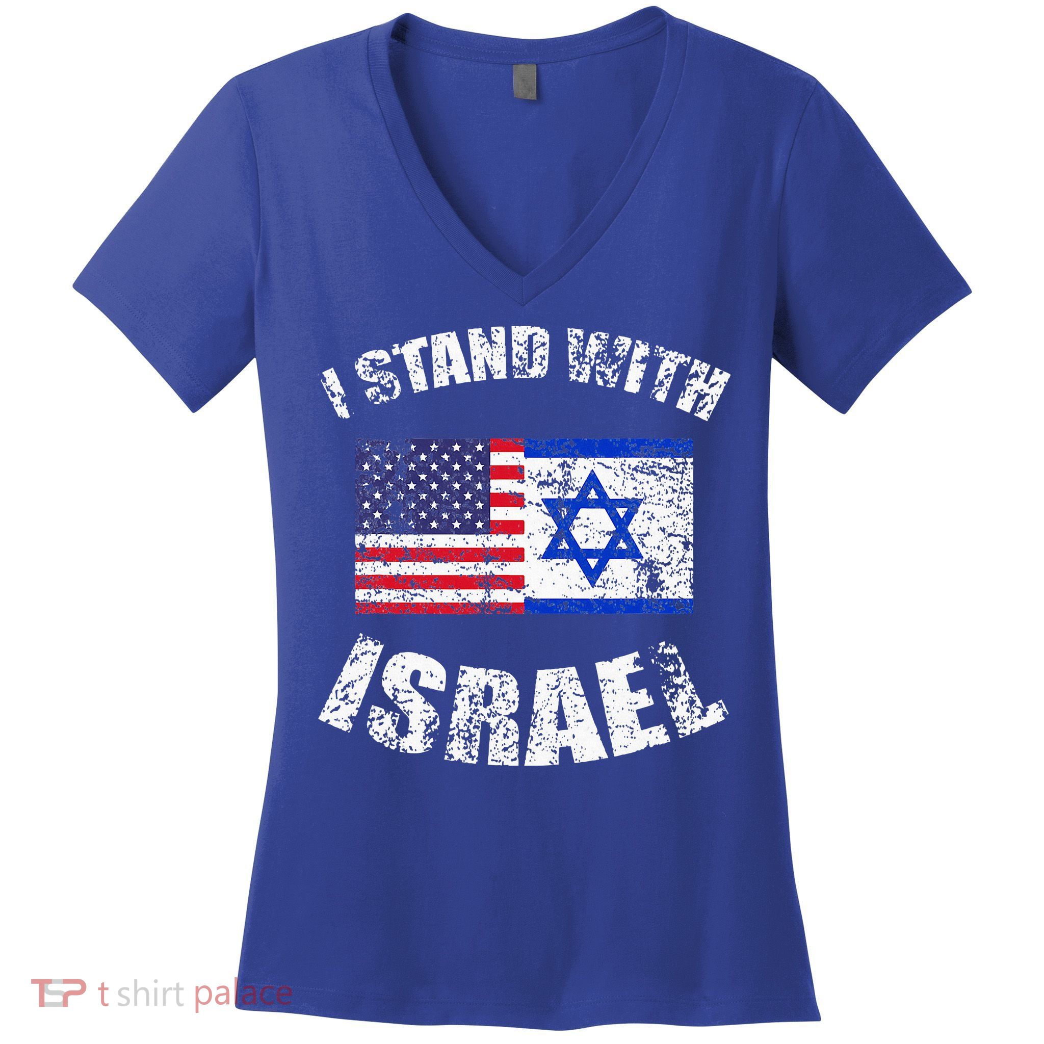 I Stand With Israel Women's V-Neck T-Shirt
