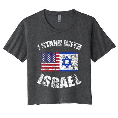 I Stand With Israel Women's Crop Top Tee