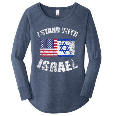 I Stand With Israel Women's Perfect Tri Tunic Long Sleeve Shirt