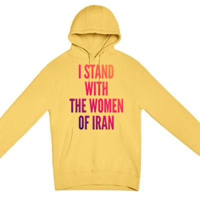 I Stand With The Of Iran Iranian Flag Freeiran Fist Gift Premium Pullover Hoodie