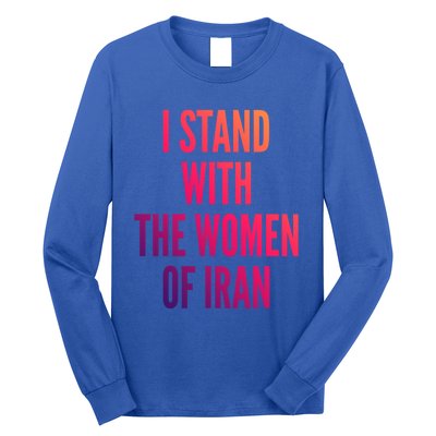 I Stand With The Of Iran Iranian Flag Freeiran Fist Gift Long Sleeve Shirt