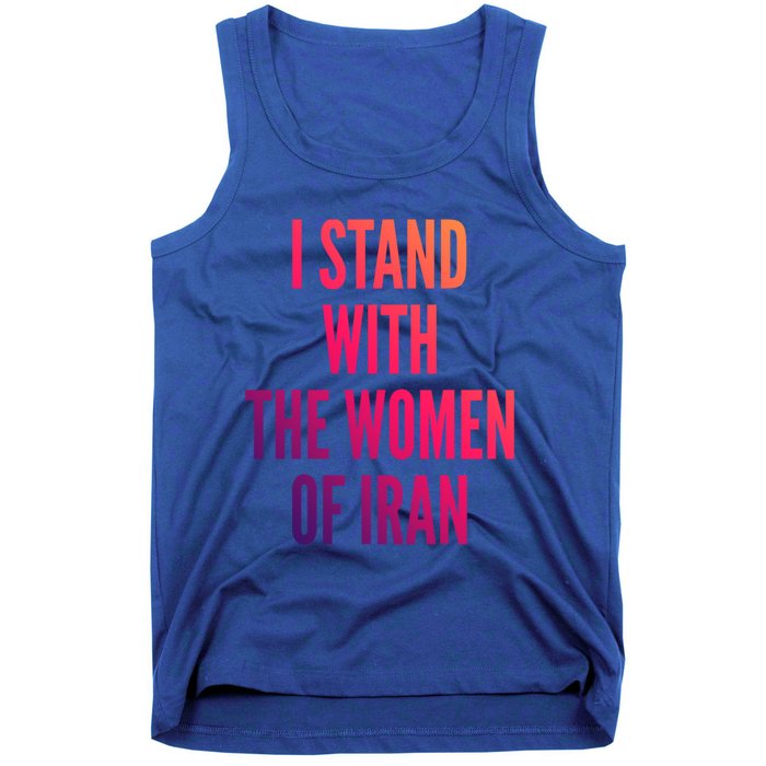 I Stand With The Of Iran Iranian Flag Freeiran Fist Gift Tank Top