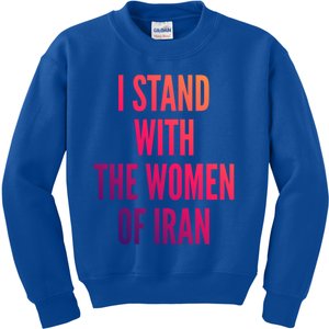 I Stand With The Of Iran Iranian Flag Freeiran Fist Gift Kids Sweatshirt