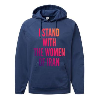 I Stand With The Of Iran Iranian Flag Freeiran Fist Gift Performance Fleece Hoodie