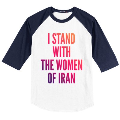 I Stand With The Of Iran Iranian Flag Freeiran Fist Gift Baseball Sleeve Shirt