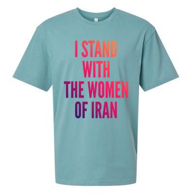 I Stand With The Of Iran Iranian Flag Freeiran Fist Gift Sueded Cloud Jersey T-Shirt