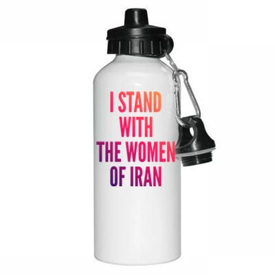 I Stand With The Of Iran Iranian Flag Freeiran Fist Gift Aluminum Water Bottle