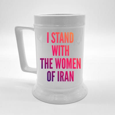 I Stand With The Of Iran Iranian Flag Freeiran Fist Gift Beer Stein