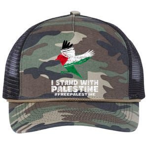 I Stand With Palestine For Their Freedom Free Palestine Retro Rope Trucker Hat Cap