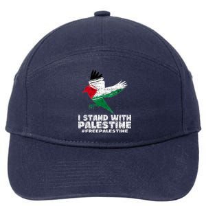 I Stand With Palestine For Their Freedom Free Palestine 7-Panel Snapback Hat