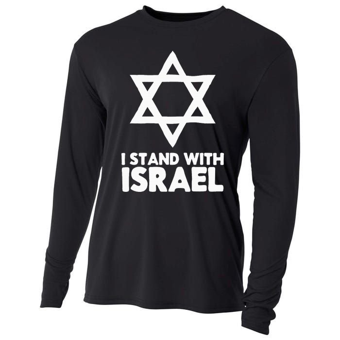 I Stand With Israel Jewish Non Distressed Vintage Gift Idea Cooling Performance Long Sleeve Crew