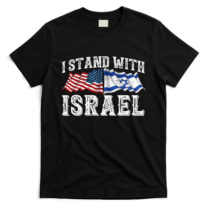 I Stand With Israel American Flag T-Shirt