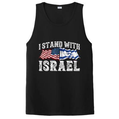 I Stand With Israel American Flag PosiCharge Competitor Tank