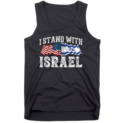 I Stand With Israel American Flag Tank Top