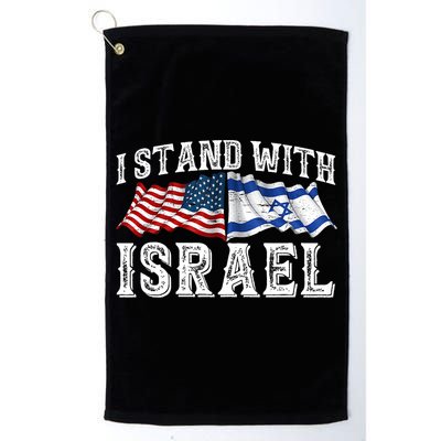 I Stand With Israel American Flag Golf Towel