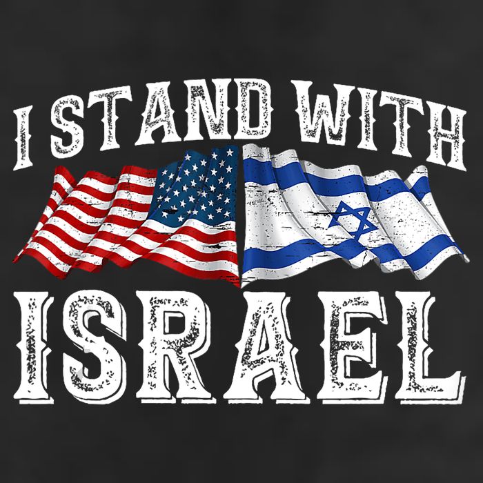 I Stand With Israel American Flag Golf Towel