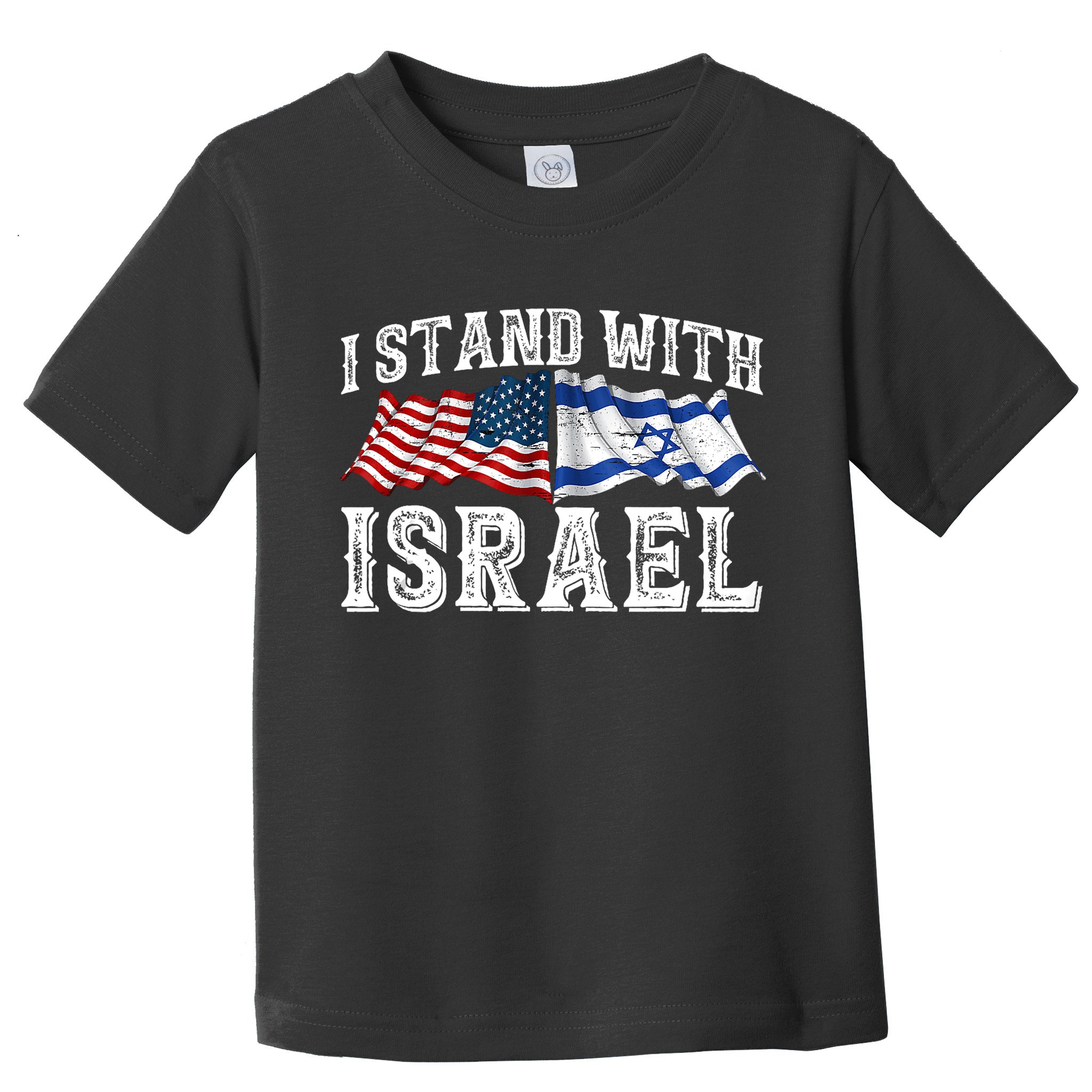 I Stand With Israel American Flag Toddler T-Shirt
