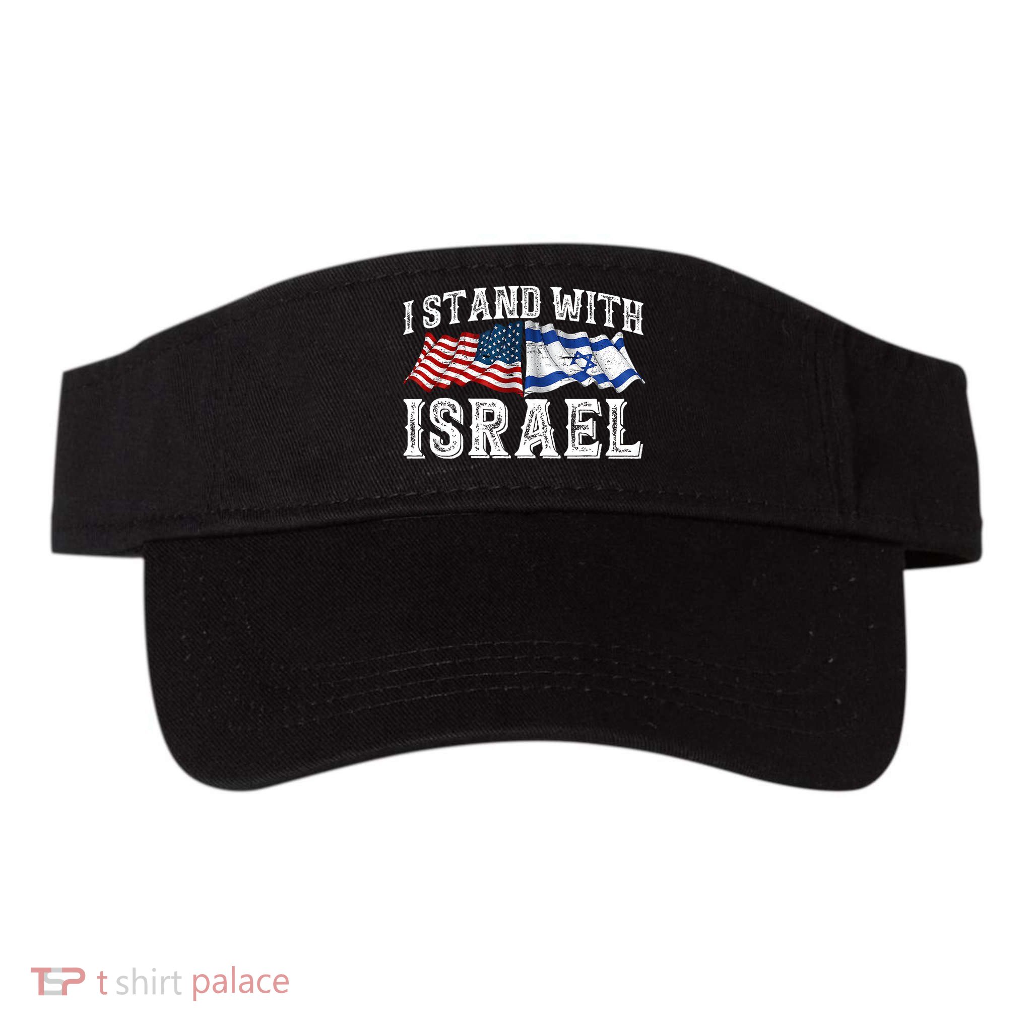 I Stand With Israel American Flag Visor