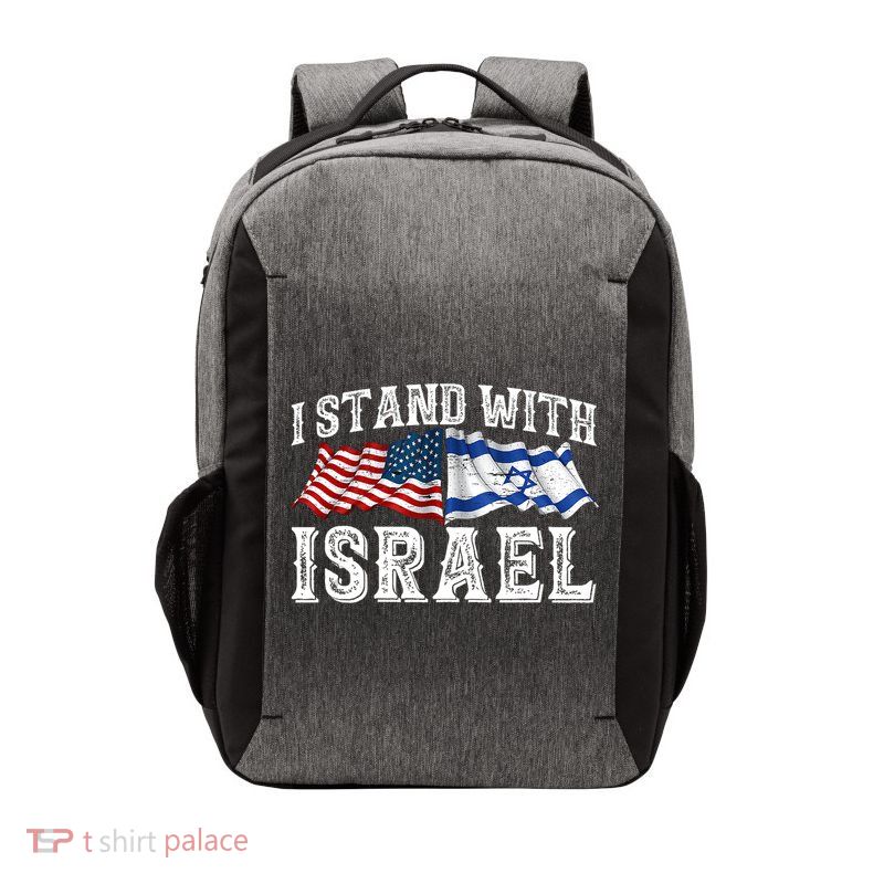 I Stand With Israel American Flag Vector Backpack