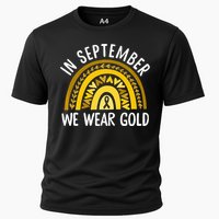 In September We Wear Gold Childhood Cancer Awareness Rainbow Cooling Performance Crew T-Shirt