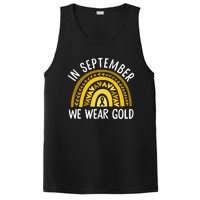 In September We Wear Gold Childhood Cancer Awareness Rainbow PosiCharge Competitor Tank