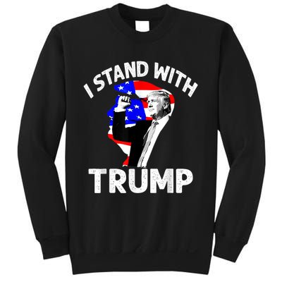 I Stand With Trump American Flag Sweatshirt