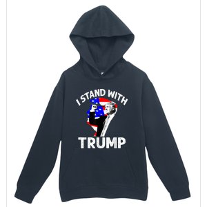 I Stand With Trump American Flag Urban Pullover Hoodie