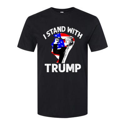 I Stand With Trump American Flag Softstyle® CVC T-Shirt