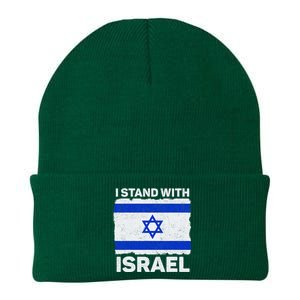 I Stand With Israel Israel Flag Patriotic Israel Knit Cap Winter Beanie