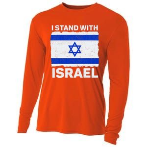 I Stand With Israel Israel Flag Patriotic Israel Cooling Performance Long Sleeve Crew