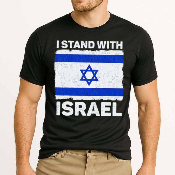 I Stand With Israel Israel Flag Patriotic Israel Cooling Performance Crew T-Shirt