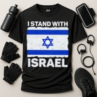 I Stand With Israel Israel Flag Patriotic Israel Cooling Performance Crew T-Shirt