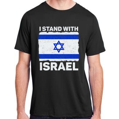 I Stand With Israel Israel Flag Patriotic Israel Adult ChromaSoft Performance T-Shirt